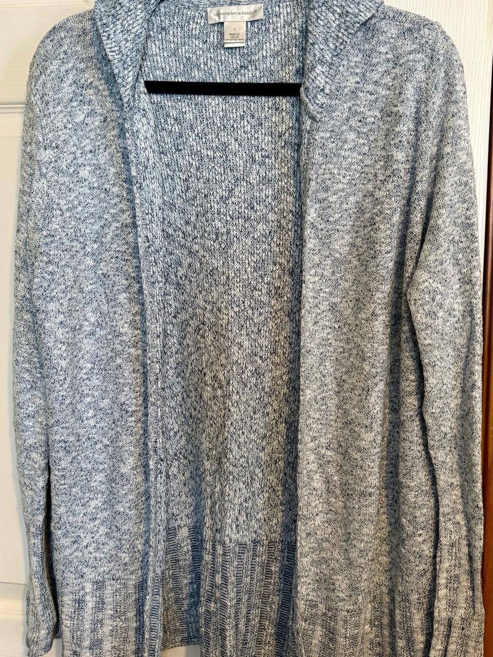 Christopher & Banks Gray Marled Open-Front Women's Cardigan